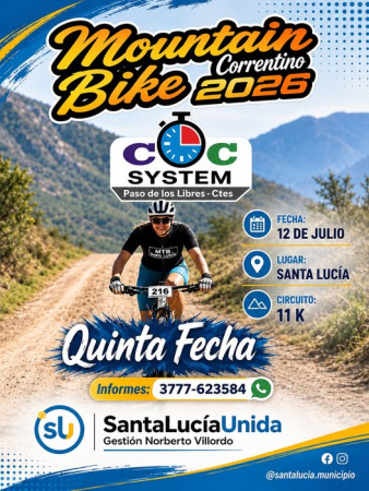  Santa Lucía será sede del Campeonato Correntino de MTB 2026
